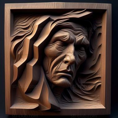 3D model Philip Perlstein American artist (STL)